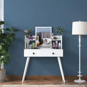 Măsuță de toaletă 111,8x97,8 cm alb