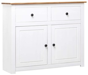 282699 vidaXL Servantă, alb, 93x40x80 cm, lemn masiv pin, gama Panama