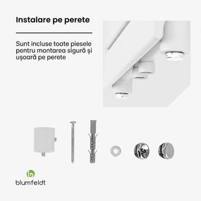 Blumfeldt Fairmont 50 x 107 calorifer 509 W apă caldă 4 suporturi prosoape 1/2"