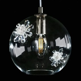 Lustra LUX decorativ fulgi de zapada din cristal SNOWFLAKE 02A