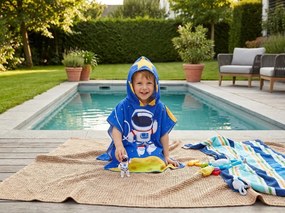Poncho pentru copii GALAXIO albastru Dimensiune: 60 x 120 cm