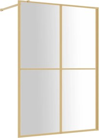 vidaXL Paravan de duș walk-in, auriu 140x195cm sticlă ESG transparentă