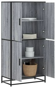 vidaXL Dulap nalt gri sonoma 68x35x139 cm lemn prelucrat