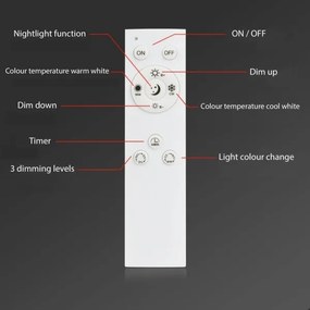 Lustră LED dimabilă aplicată FRAME LED/50W/230V Wi-Fi Tuya Brilo + telecomandă