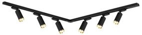Spot pe șină MICA, 6x GU10, 10W, 230V, negru/auriu