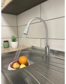 RAV Slezák SA006.0/13S - Baterie pentru chiuvetă SAZAVA 35,6 cm gri/crom lucios