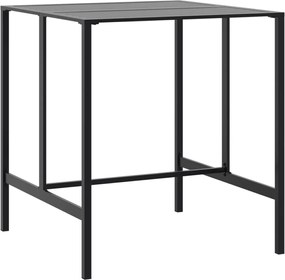 vidaXL Masă de bar, negru, 100x100x110 cm, oțel vopsit electrostatic