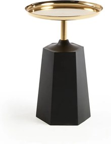 Măsuță auxiliară Kave Home, ø 37 cm, negru