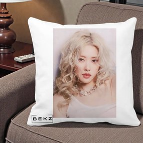 Perna Personalizata K-pop BLACKPINK Rose, 40x40 cm, Alba Mata, Husa Detasabila, Perna Inclusa, BEKZ®