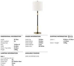 Veioza, lampa de masa design clasic BOWERY bronz antichizat