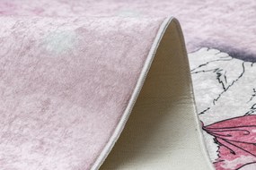 BAMBINO 2185 covor lavabil Balerina, pisicuta pentru copii anti-alunecare roz - SECUNDAR-COTATI PRODUSUL