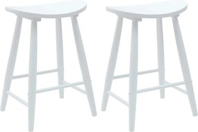vidaXL Scaune de dining 2 pcs Alb 46 x 37 x 63 cm