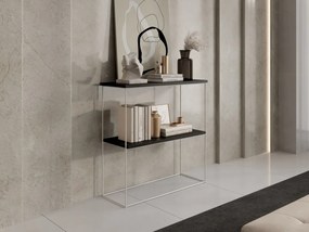 Consolă hol, 80x30x80 cm TONI 2, ADRK Furniture (Culoare: Alb / Gri beton)