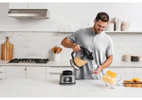 Blender Ninja Foodi Power Nutri CB350EU, 1200W, 2.1L, 3in1, 6 programe, Smart Torque, Auto-iQ, Negru/inox