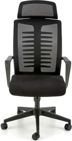 Scaun birou FABIO, negru, stofa clasica, 60x62x118/128 cm