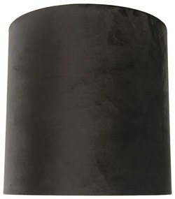 Abajur de catifea negru 40/40/40 cu interior auriu