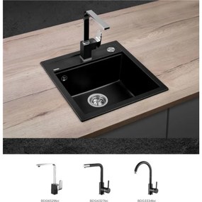 Chiuvetă de bucătărie CUBIS 49x51 cm granit/negru - Concept DG00C50BC