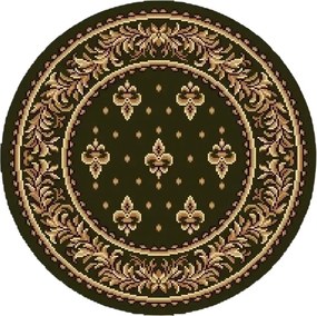 Covor Lotus bisericesc rotund crini imperiali verde Selectează mărime: 067 X 067