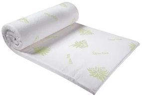 Saltea suplimentară cu spumă rece cu husă din ALOE VERA 90 x 200 x 6 cm
