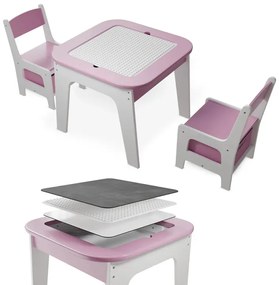 Juskys Set de lemn pentru copii Milou - roz