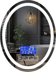 IREDA Oglindă de baie cu iluminare, 80x60cm, difuzor