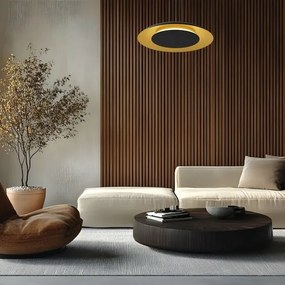 Pendul LED pe cablu PIATTINO LED/30W/230V 2700/3200/4000K Ø 40 cm negru/auriu