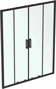 Usa glisanta cu segment fix 160 cm negru mat Ideal Standard Connect 2