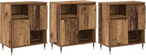 vidaXL Bufeturi 3 pcs Lemn vechi 180 x 35 x 70 cm Lemn compozit