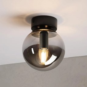 Plafonieră ELIAS 1xE14/5W/230V Ø 13 cm negru/gri fumuriu