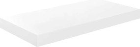 vidaXL Raft de perete suspendat, alb extralucios, 50x23x3,8 cm, MDF
