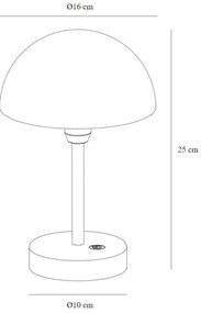 Nordlux - Lampă de birou LED ELLEN, reglabilă, 2,8W, 3,7V, IP44, bej