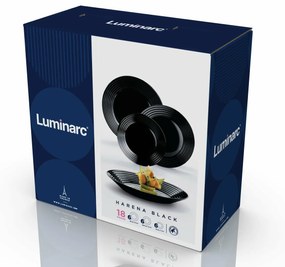 Serviciu de masă Luminarc HARENA, 18 piesenegru