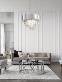 Lustra suspendata design elegant MAGNOLIA crom