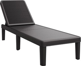 vidaXL Șezlong reglabil în înălțime în 4 direcții, 155,5x57x28 cm, PP