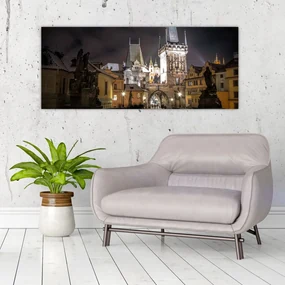 Tablou cu Poarta de pulbere iluminată (120x50 cm), în 40 de alte dimensiuni noi
