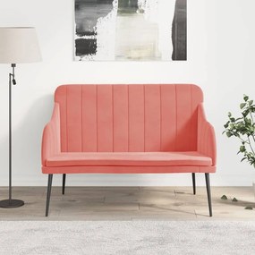 351467 vidaXL Bancă, roz, 110x76x80 cm, catifea