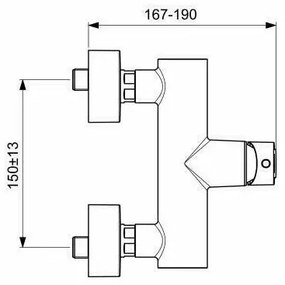 Baterie dus Ideal Standard Gio