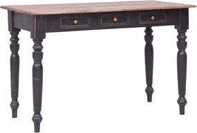 vidaXL Birou cu 3 sertare, 117 x 57 x 75 cm, lemn masiv de mahon