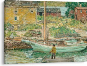 Tablou - Childe Hassam, Oyster Sloop, Cos Cob, reproducere (70x50 cm)