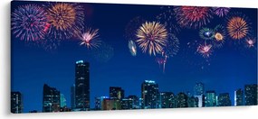 Tablou - Artificii in Miami (120x50 cm)