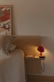 Veioza/Lampa de masa cu clips BELA rosie