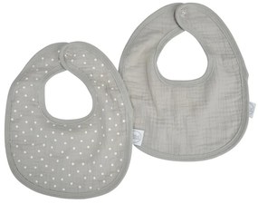 Bavete gri 2 buc. din muselină – Bébé Douceur