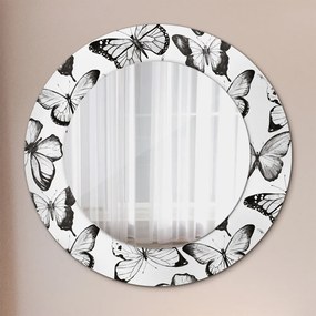 Oglinda rotunda imprimata Fluture