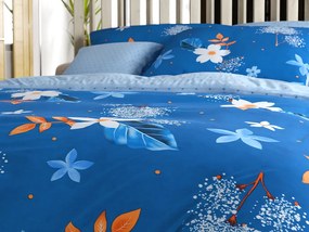 Lenjerie de pat din bumbac THERSA albastru Dimensiune lenjerie de pat: 70 x 90 cm | 140 x 200 cm