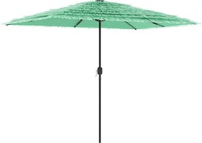 vidaXL Umbrelă soare de grădină cu stâlp din oțel verde 300x200x250 cm