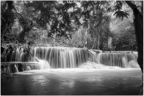 Tablou - Cascada alb-negru și alb (90x60 cm)
