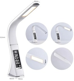 Lampă LED de masă dimabilă cu afișaj PELLE LED/7W/230V alb Brilagi
