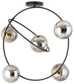 Lustră pe tijă STARDOM 5xE14/10W/230V negru/gri