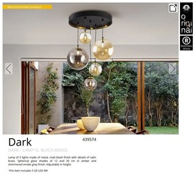Lustra suspendata cu 5 pendule design modern Dark