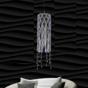 Lustra moderna Vision, eleganta, design LUX acoperita cu cristale ROSÉE CYLINDER